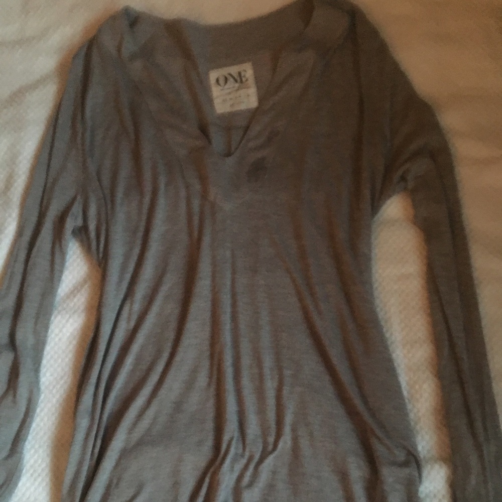New One Teaspoon grey tunic shirt (NOT STAINED)